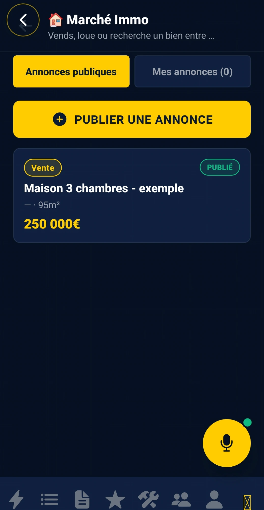 Application Speed Détresse — Marché Immo