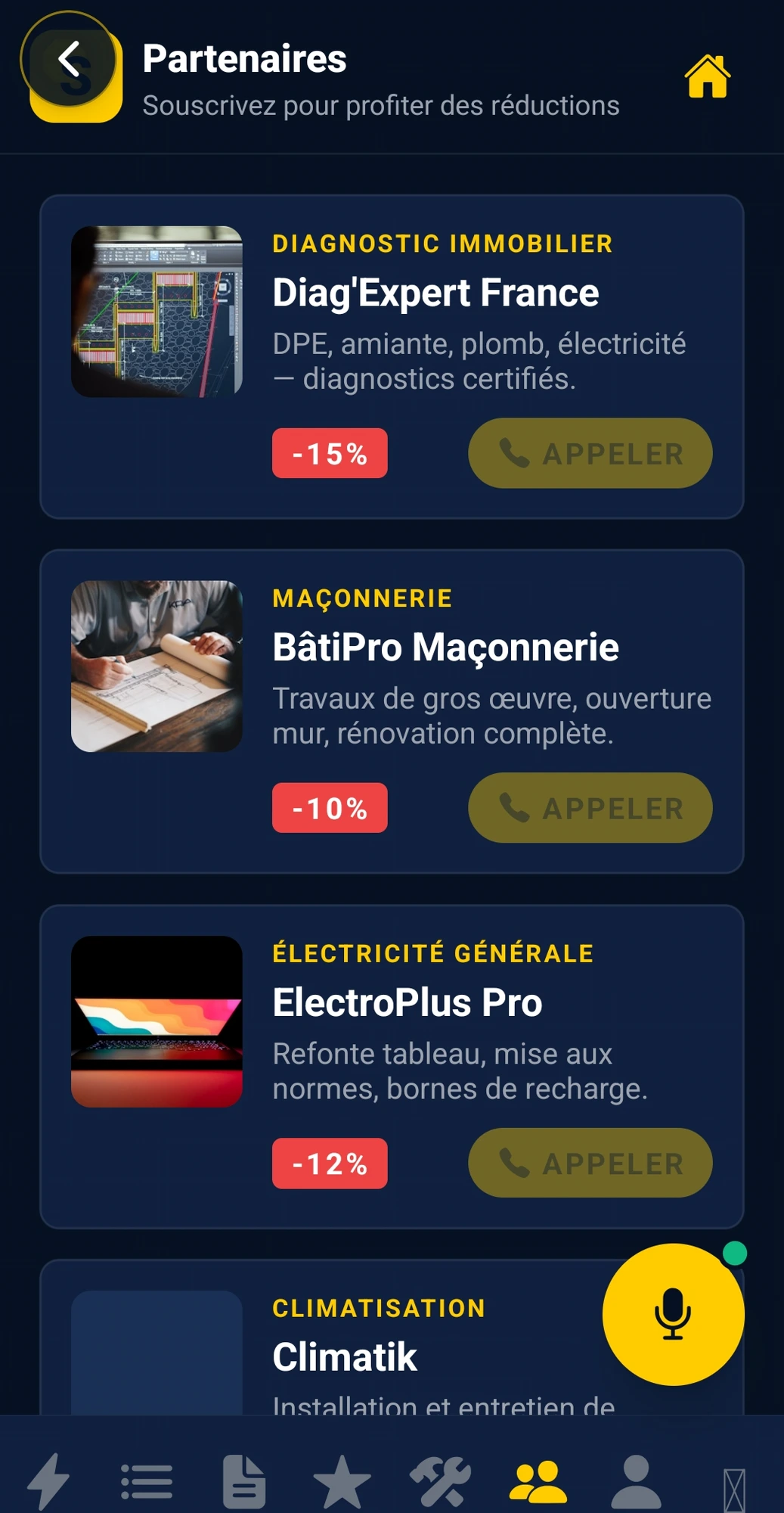 Application Speed Détresse — Partenaires